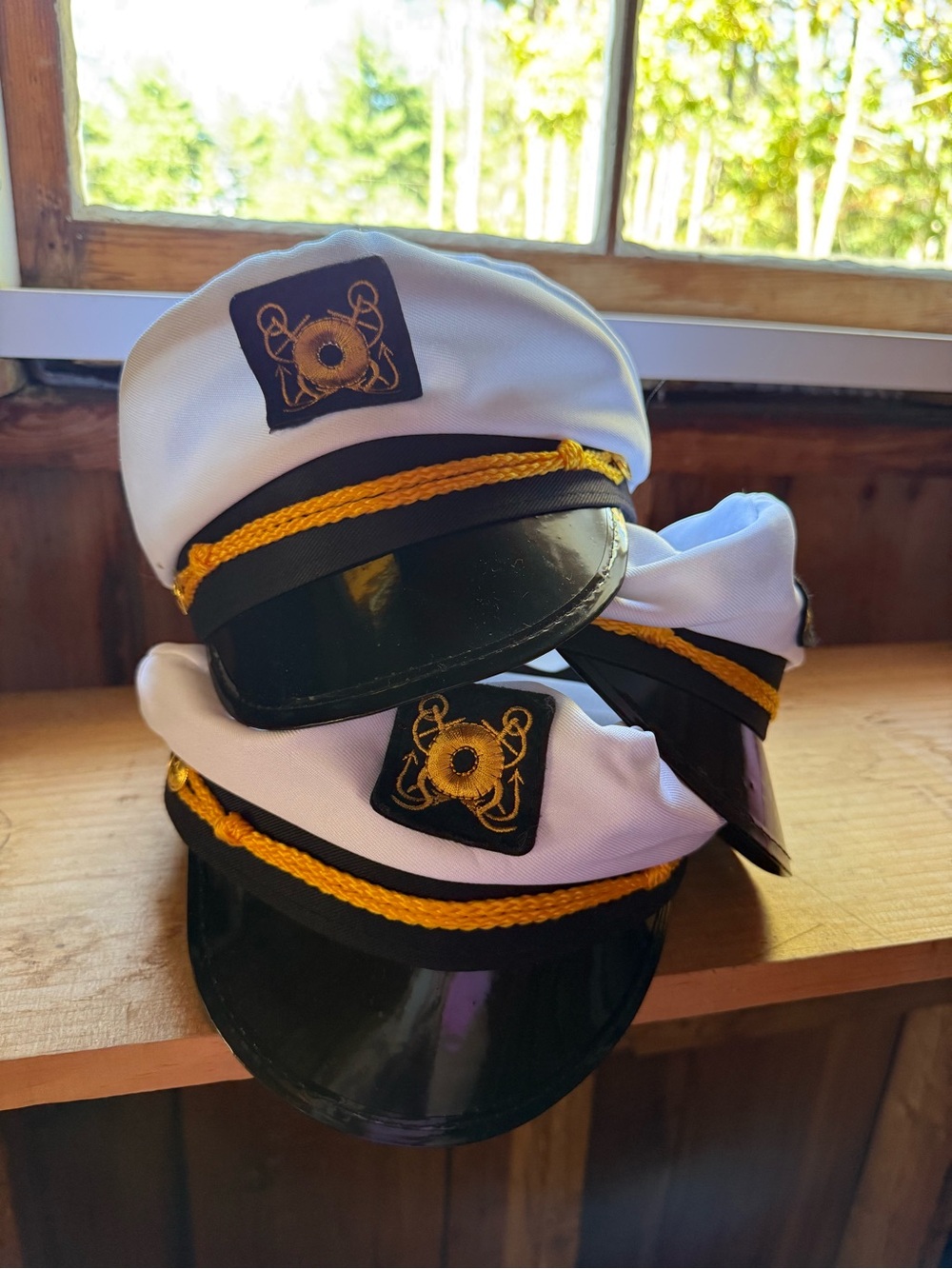Kids White & Gold Captain Hat - Nautical Costume Accessory